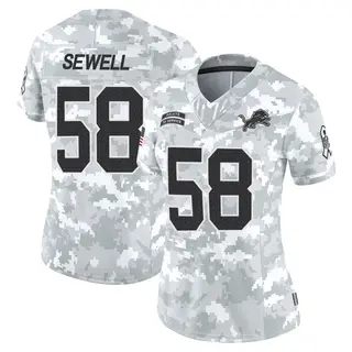 Detroit Lions Women's Penei Sewell Limited 2024 Salute to Service Jersey - Arctic Camo