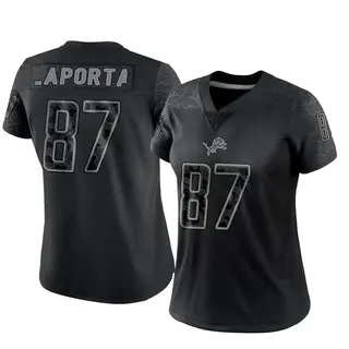 Detroit Lions Women's Sam LaPorta Limited Reflective Jersey - Black