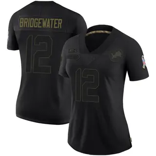 Detroit Lions Women's Teddy Bridgewater Limited 2020 Salute To Service Jersey - Black