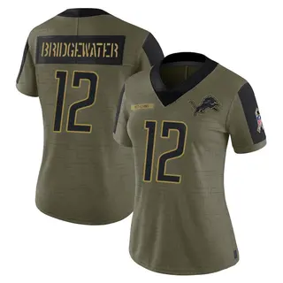 Detroit Lions Women's Teddy Bridgewater Limited 2021 Salute To Service Jersey - Olive