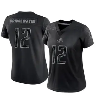 Detroit Lions Women's Teddy Bridgewater Limited Reflective Jersey - Black