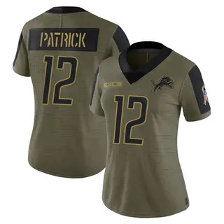 Detroit Lions Women's Tim Patrick Limited 2021 Salute To Service Jersey - Olive