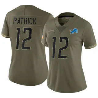 Detroit Lions Women's Tim Patrick Limited 2022 Salute To Service Jersey - Olive