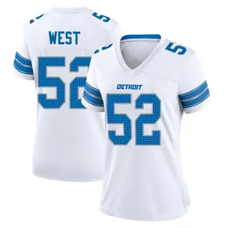 Detroit Lions Women's Tyre West Game 2nd Jersey - White
