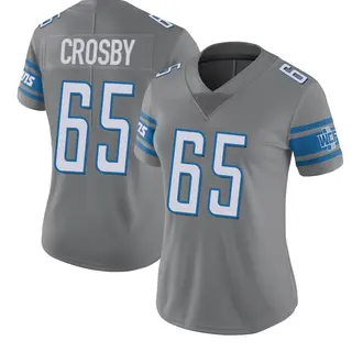 Detroit Lions Women's Tyrell Crosby Limited Color Rush Steel Jersey