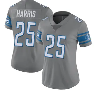 Detroit Lions Women's Will Harris Limited Color Rush Steel Jersey