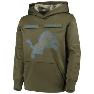 Detroit Lions Hoodie Salute to Service Sideline Performance Sweatshirt Coat 