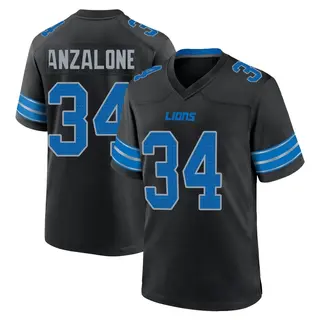 Detroit Lions Youth Alex Anzalone Game Alternate 2nd Jersey - Black