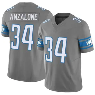 Detroit Lions Youth Alex Anzalone Limited Silver Vapor F.U.S.E. Jersey