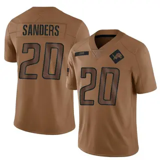Detroit Lions Youth Barry Sanders Limited 2023 Salute To Service Jersey - Brown