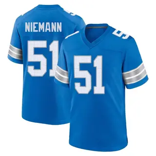 Detroit Lions Youth Ben Niemann Game 2nd Jersey - Blue