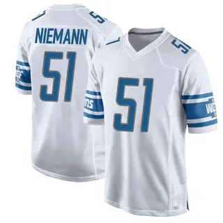 Detroit Lions Youth Ben Niemann Game Jersey - White