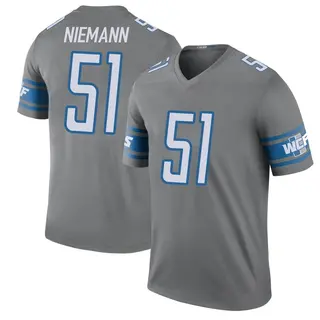 Detroit Lions Youth Ben Niemann Legend Color Rush Steel Jersey