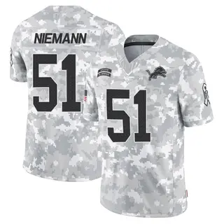 Detroit Lions Youth Ben Niemann Limited 2024 Salute to Service Jersey - Arctic Camo