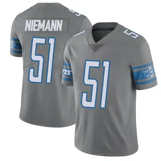 Detroit Lions Youth Ben Niemann Limited Color Rush Steel Vapor Untouchable Jersey