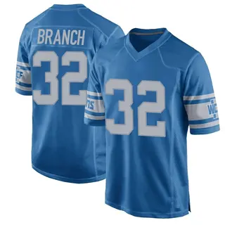Detroit Lions Youth Brian Branch Game Throwback Vapor Untouchable Jersey - Blue