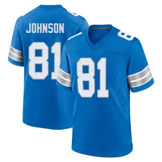 Detroit Lions Youth Calvin Johnson Game 2nd Jersey - Blue