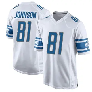 Detroit Lions Youth Calvin Johnson Game Jersey - White