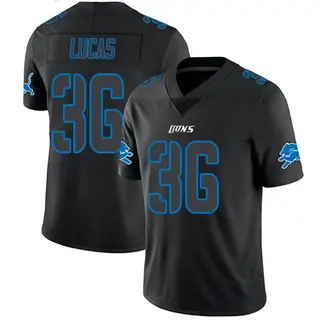 Detroit Lions Youth Chase Lucas Limited Jersey - Black Impact