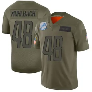 Detroit Lions Youth Don Muhlbach Limited 2019 Salute to Service Jersey - Camo