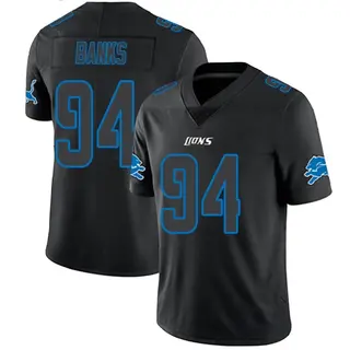Detroit Lions Youth Eric Banks Limited Jersey - Black Impact