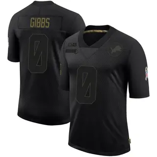 Detroit Lions Youth Jahmyr Gibbs Limited 2020 Salute To Service Jersey - Black