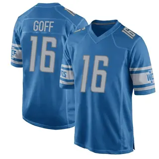 Detroit Lions Youth Jared Goff Game Team Color Jersey - Blue