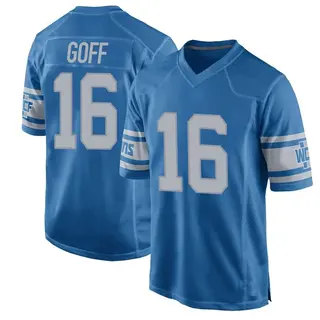 Detroit Lions Youth Jared Goff Game Throwback Vapor Untouchable Jersey - Blue
