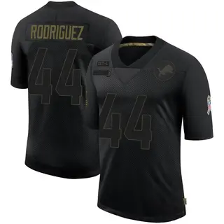 Detroit Lions Youth Malcolm Rodriguez Limited 2020 Salute To Service Jersey - Black