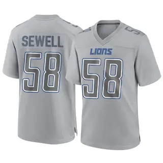 Detroit Lions Youth Penei Sewell Game Atmosphere Fashion Jersey - Gray