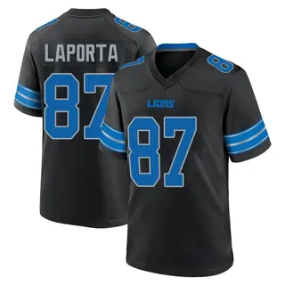 Detroit Lions Youth Sam LaPorta Game Alternate 2nd Jersey - Black
