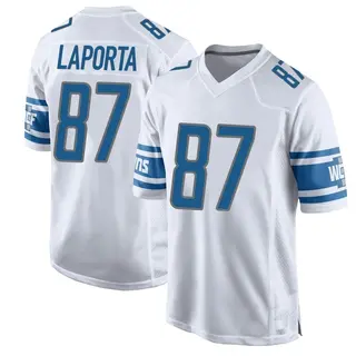 Detroit Lions Youth Sam LaPorta Game Jersey - White