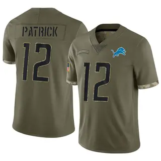 Detroit Lions Youth Tim Patrick Limited 2022 Salute To Service Jersey - Olive