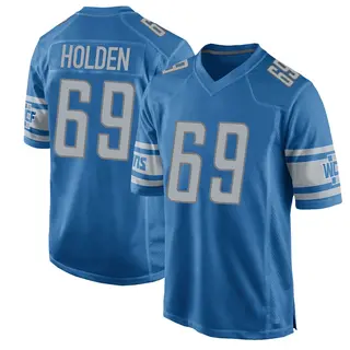Detroit Lions Youth Will Holden Game Team Color Jersey - Blue