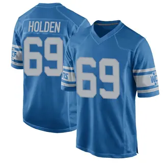 Detroit Lions Youth Will Holden Game Throwback Vapor Untouchable Jersey - Blue