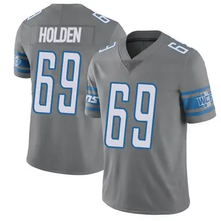 Detroit Lions Youth Will Holden Limited Color Rush Steel Vapor Untouchable Jersey